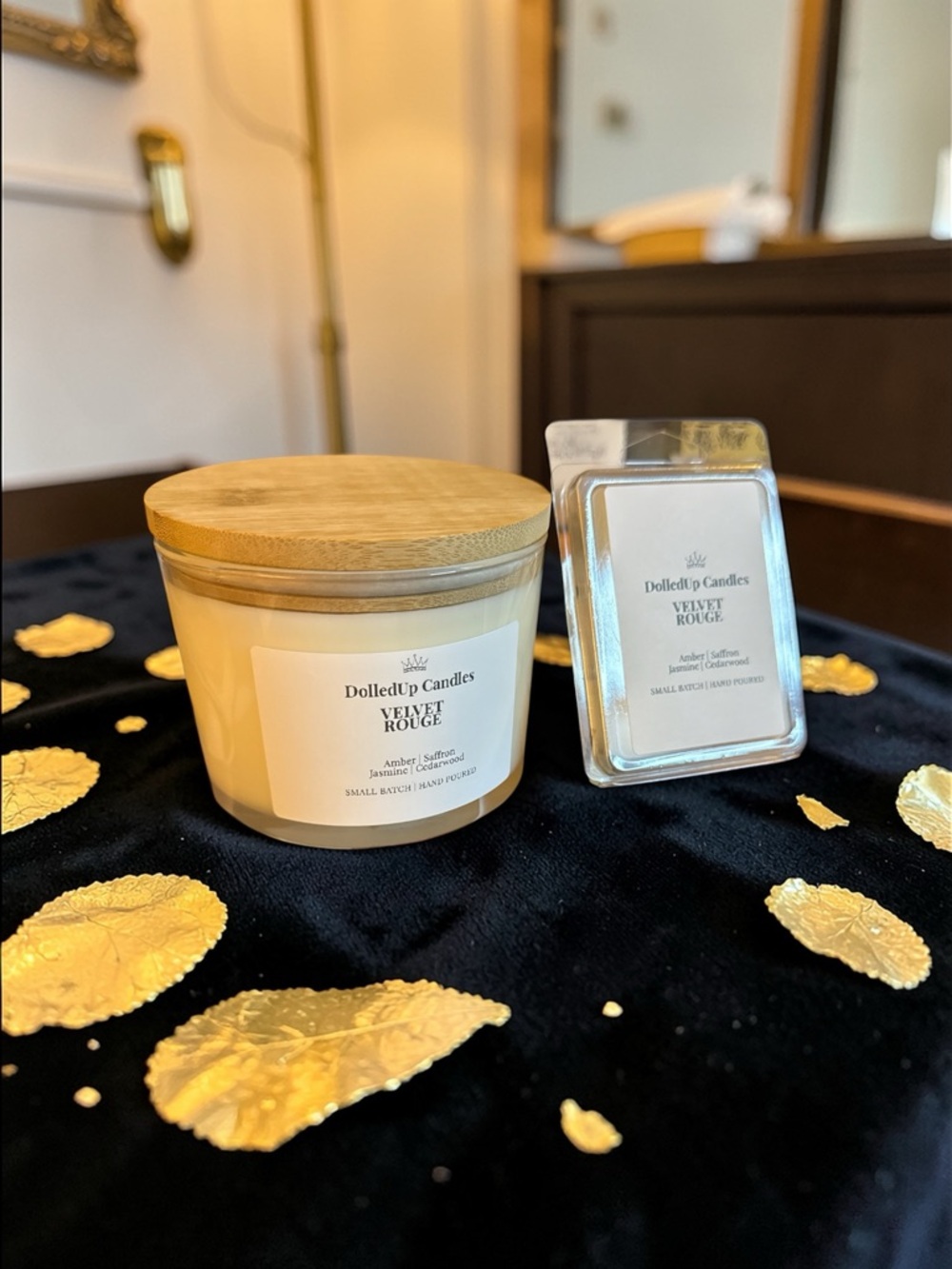 Velvet Rouge Luxe Duo Candle & Wax Melt | BR 540 Inspired - Picture 2 of 2